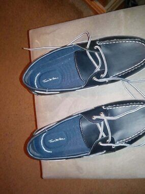 Thom McAn Men's Size 8.5 bruce deck/boat black shoes great condition